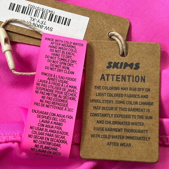 SKIMS Swim‎ Cheeky Tanga Bottoms Taffy Womens XL - Picture 8 of 10